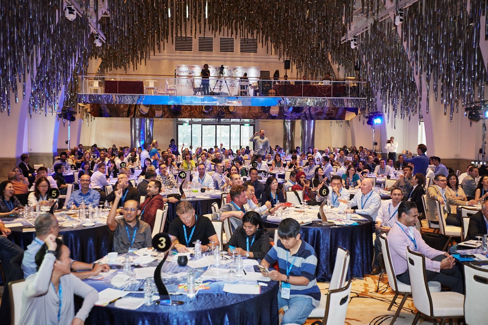 A large group conference setting