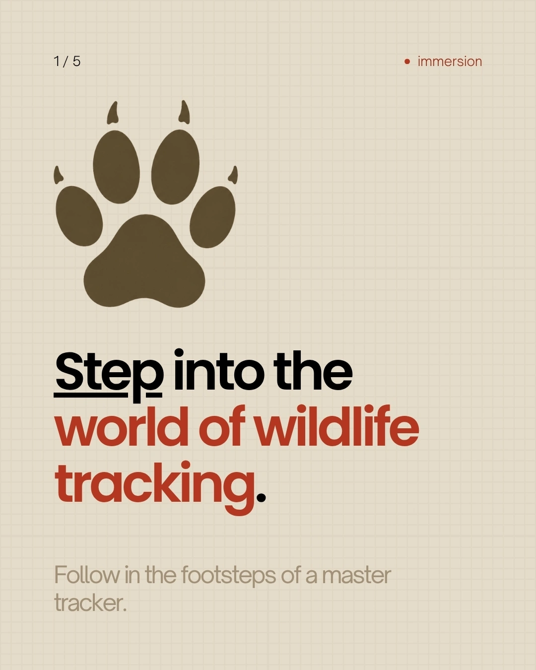Become immersed in the tracking experience