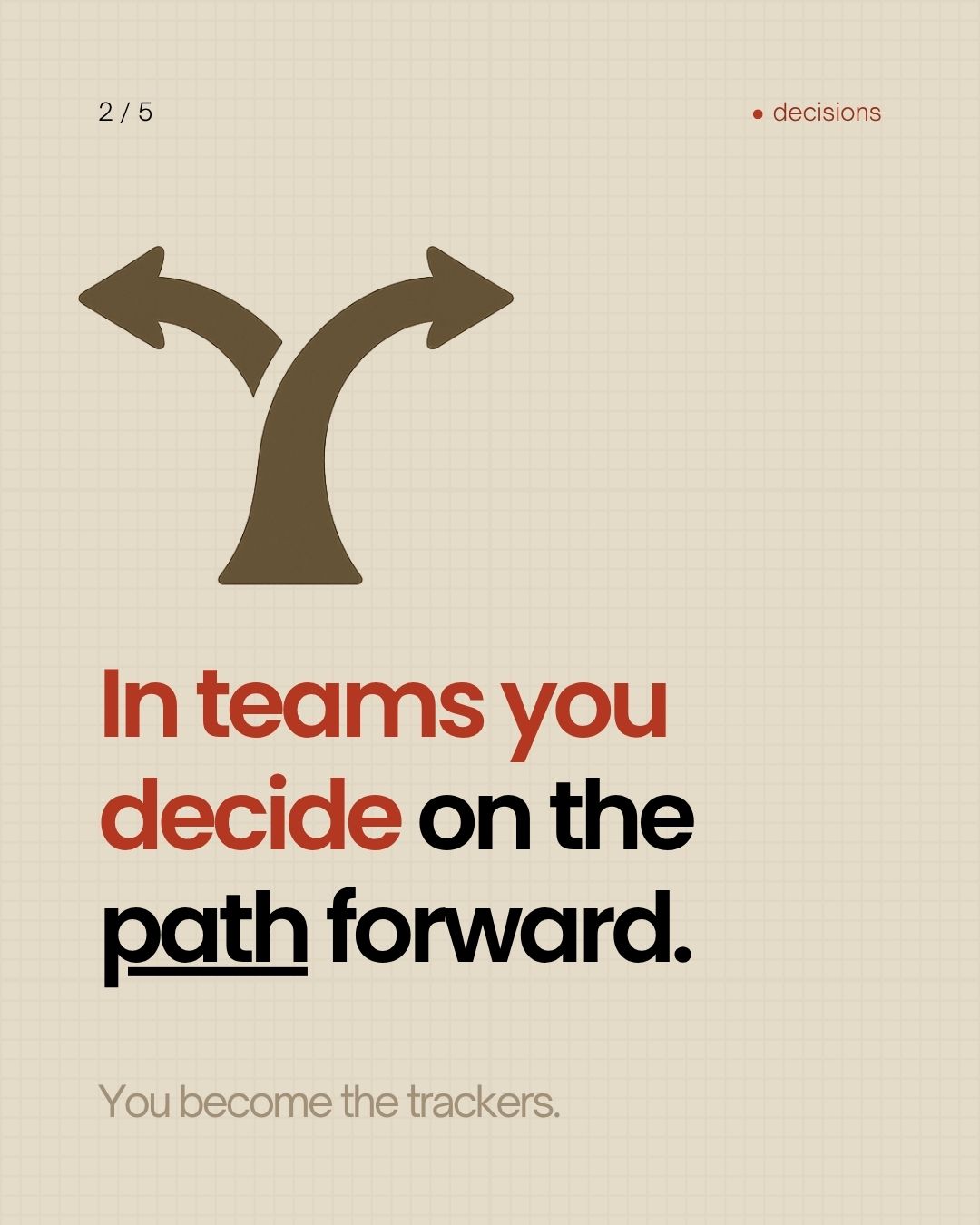 In teams you decide on the path forward